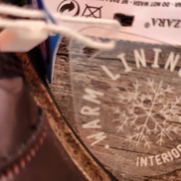 ZARA KIDS BURGUNDY PATENT LEATHER SHOE BOOT size 6 toddler - Picture 5 of 7